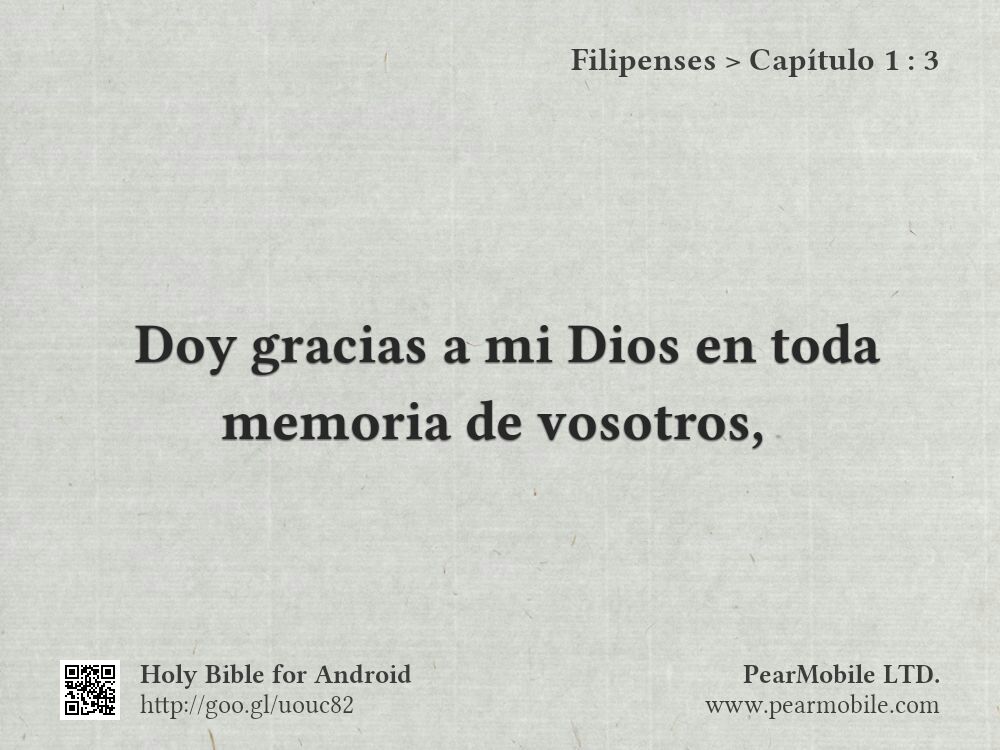 Filipenses, Capítulo 1:3